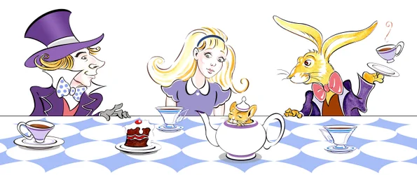 The Mad Hatters Tea Party - ilustracja do filmu Alicja w krainie czarów Lewisa Carrolla (1865), 2005
